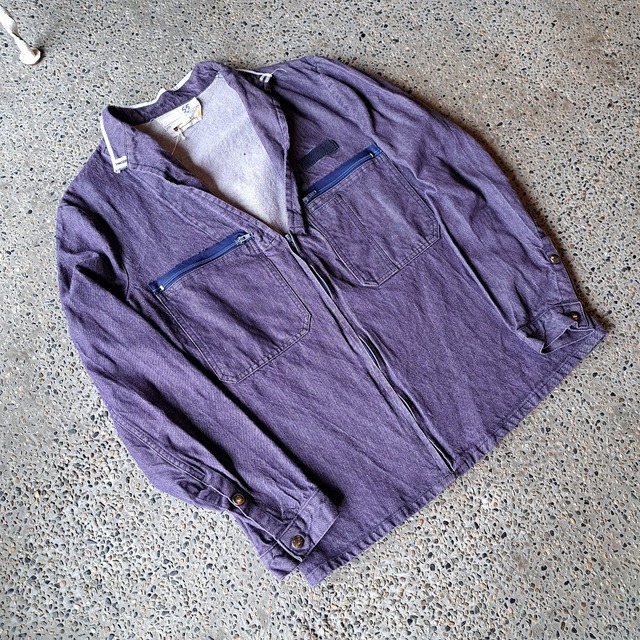 70's~ フランス海軍 デニムセーラージャケット used [310028]