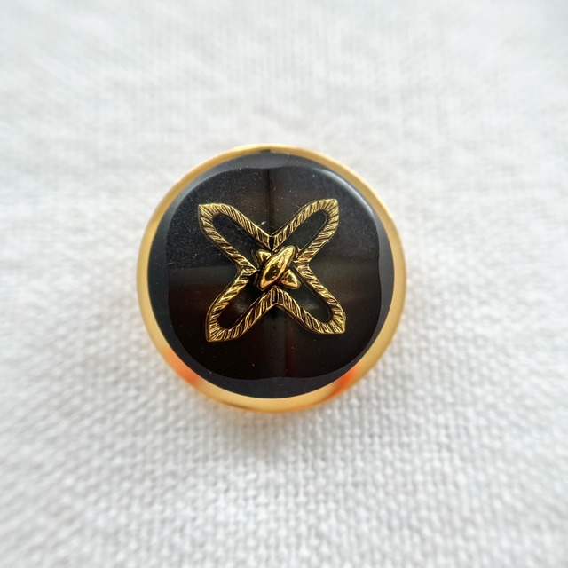 ディープブラウン ゴールドクロス 20mm