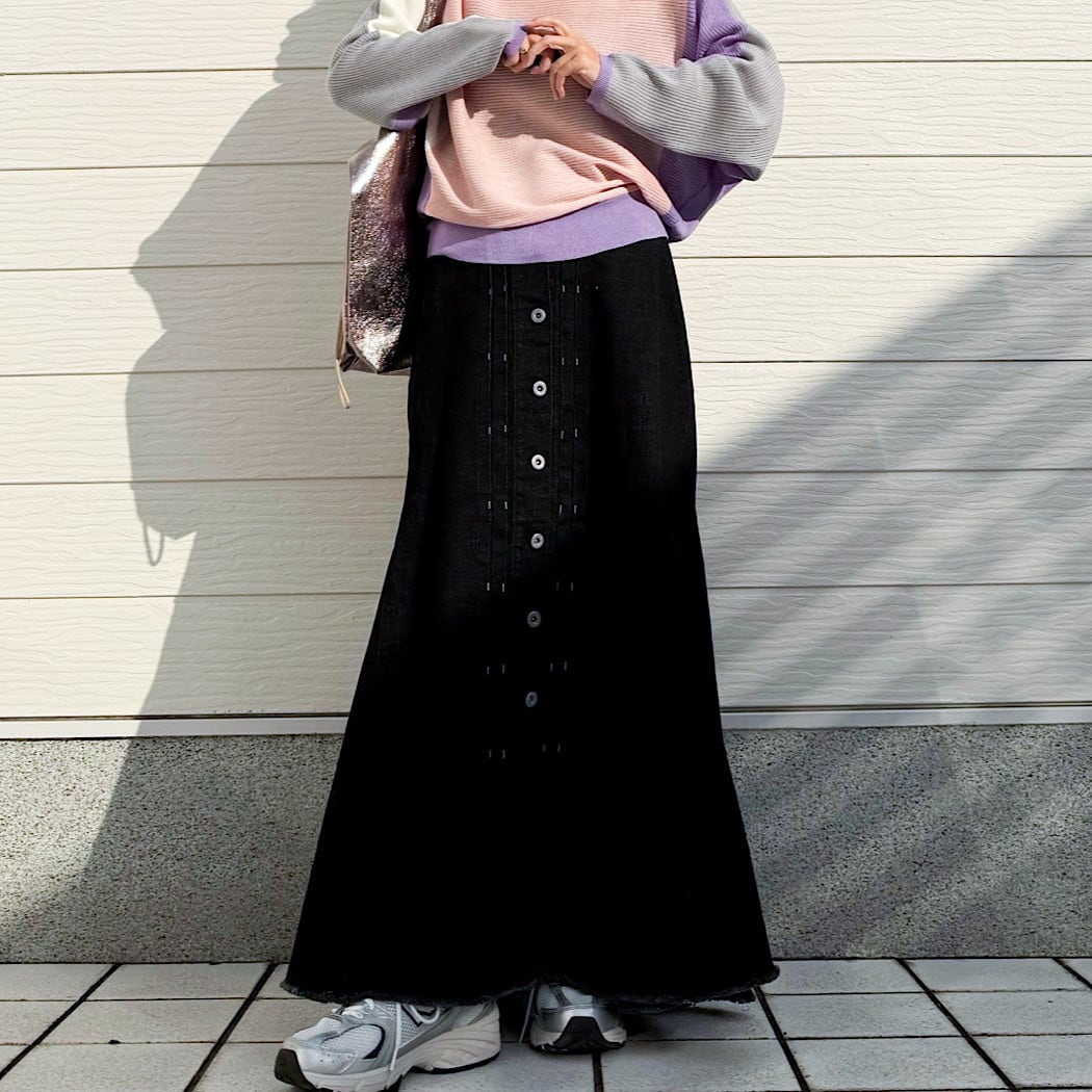 マーメイドデニムロングスカート