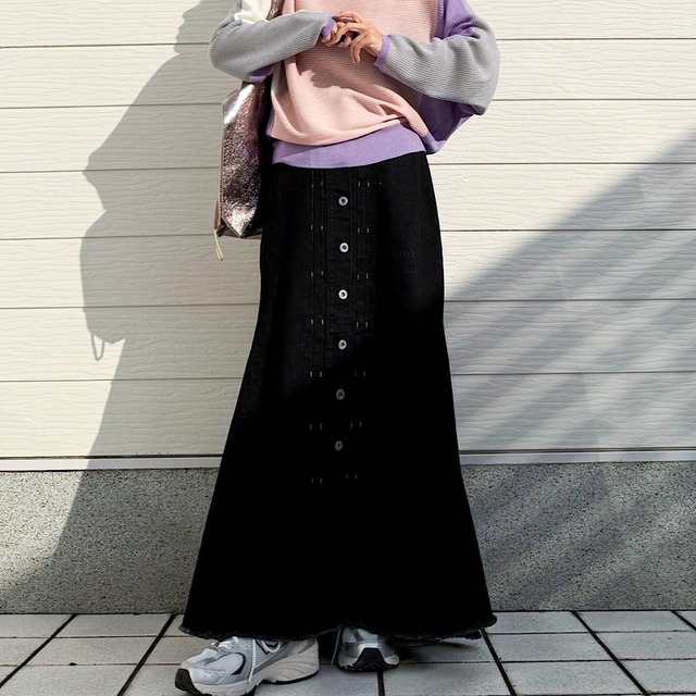 マーメイドデニムロングスカート