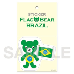 FLAG BEAR STICKER 大小セット ＜BRAZIL＞ ブラジル