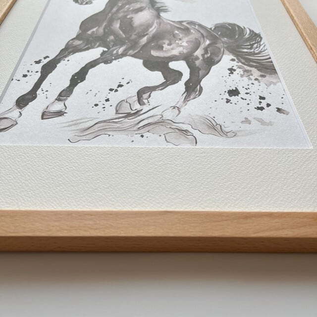 ほめがく B4 ビーチ】額縁｜オリジナルデザインの木製フレーム