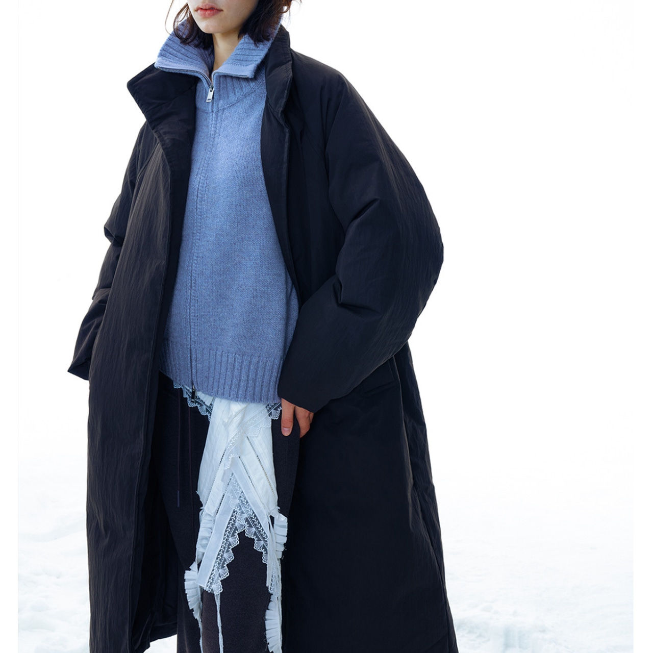 Zip Up Knit Jacket T3936