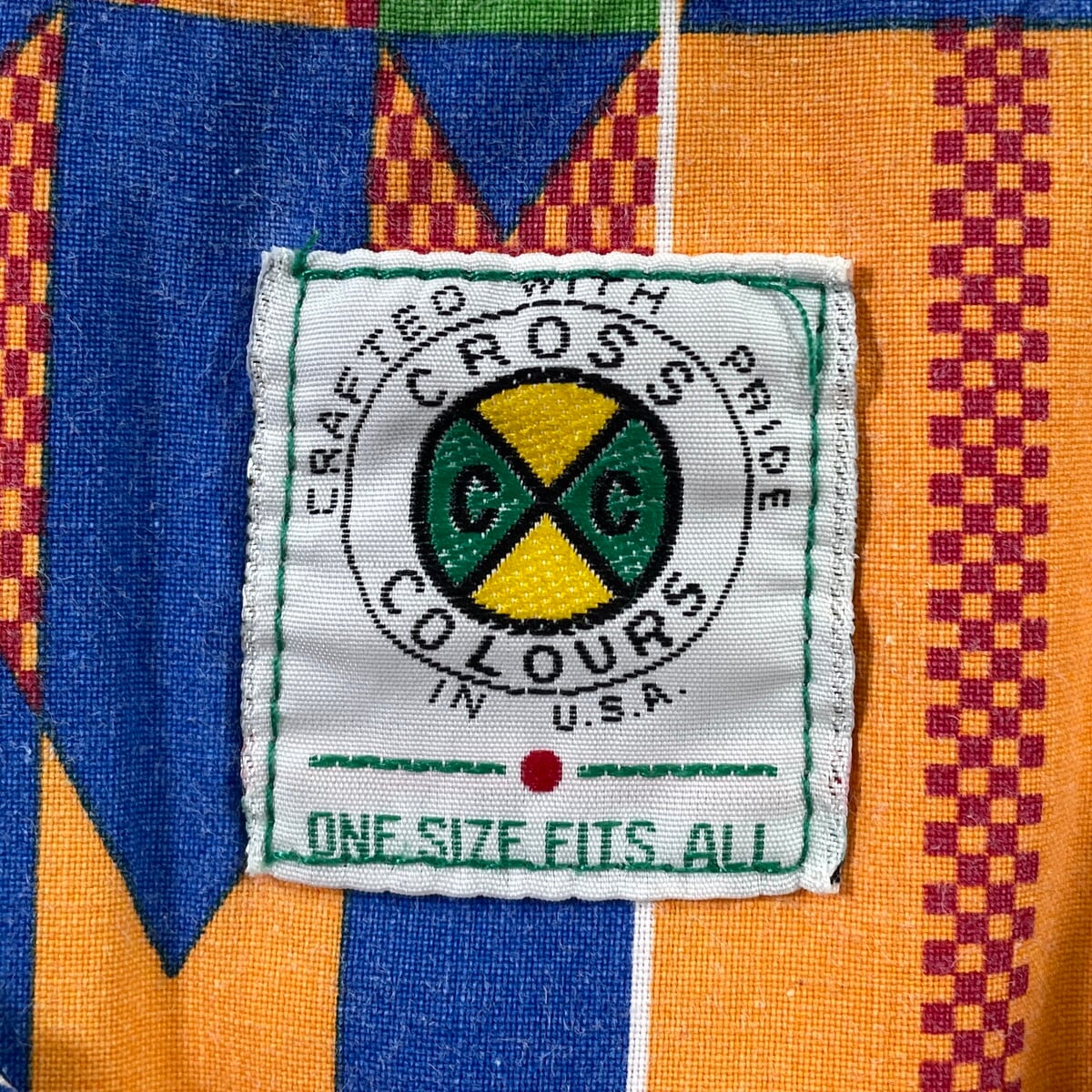 90年代 USA製 CROSS COLOURS クロスカラーズ マルチストライプ レース