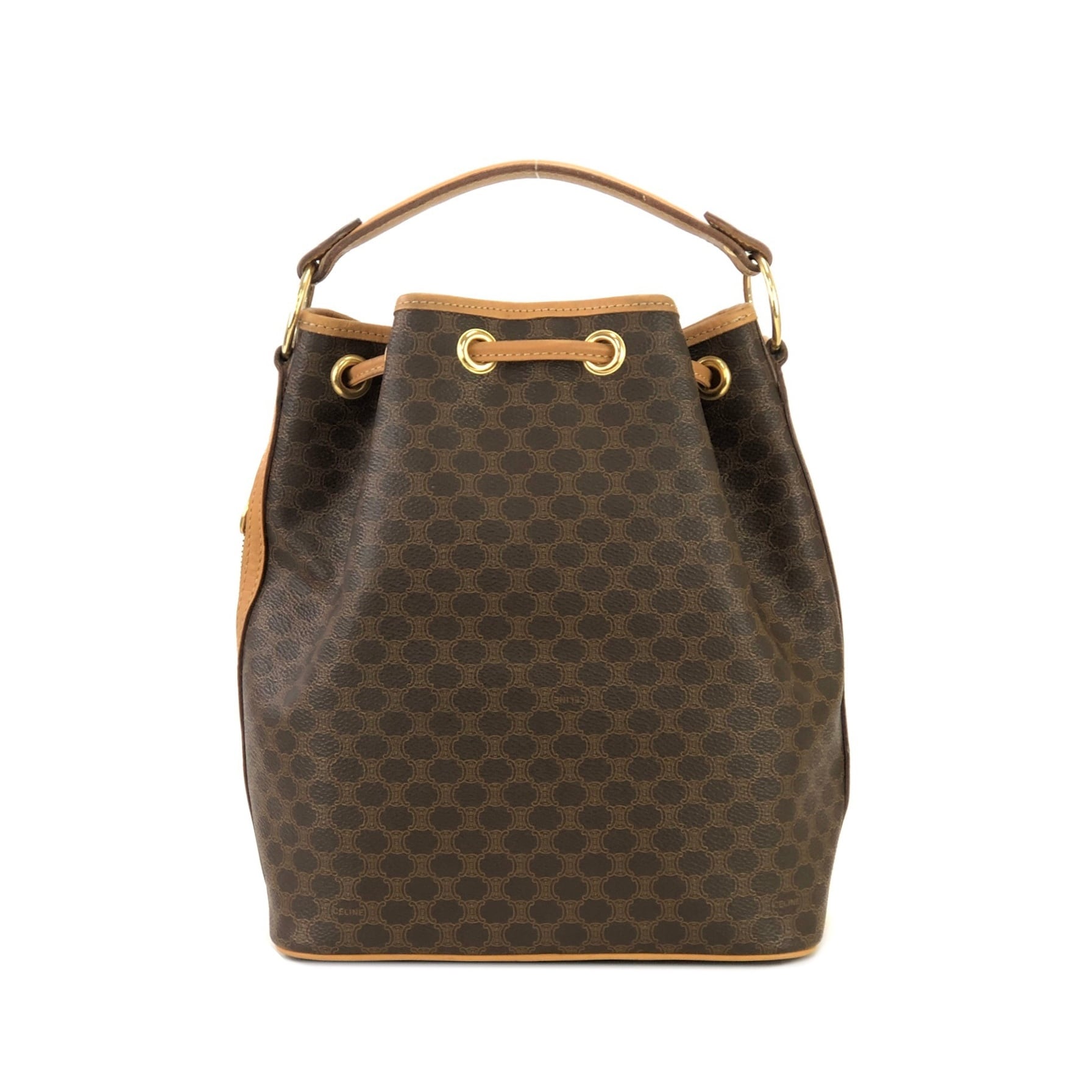 CELINE セリーヌ マカダム 2WAY ドローストリング 巾着 ショルダー