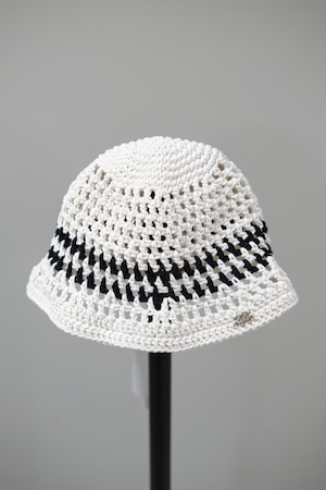【Kijun】Crochet Bucket Hat - ivory -