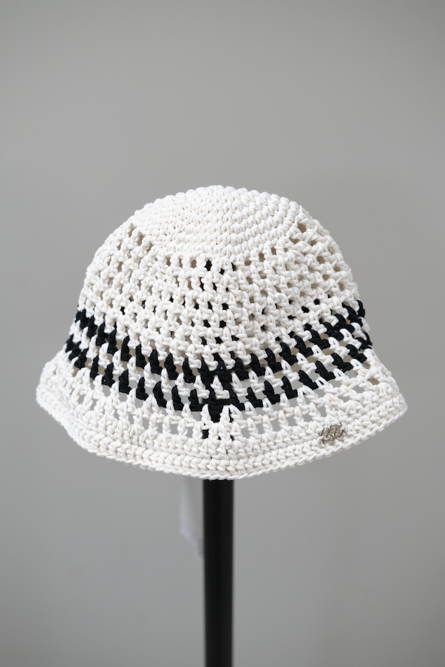【Kijun】Crochet Bucket Hat - ivory -