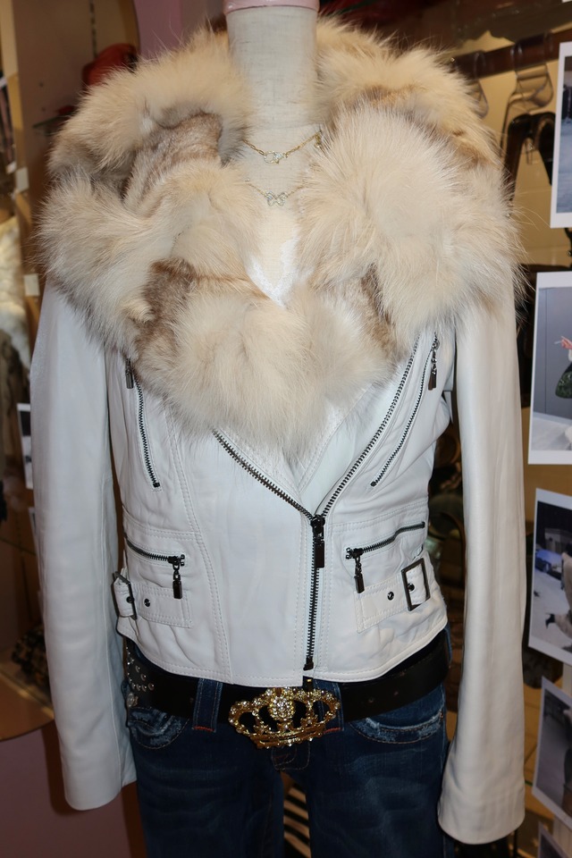 VINTAGE  LAME LEATHER JACKET      Y2K