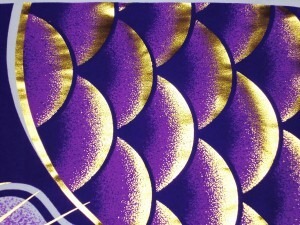 龍王誕生　紫　1.5M　撥水付き　単品販売（山下鯉のぼり）