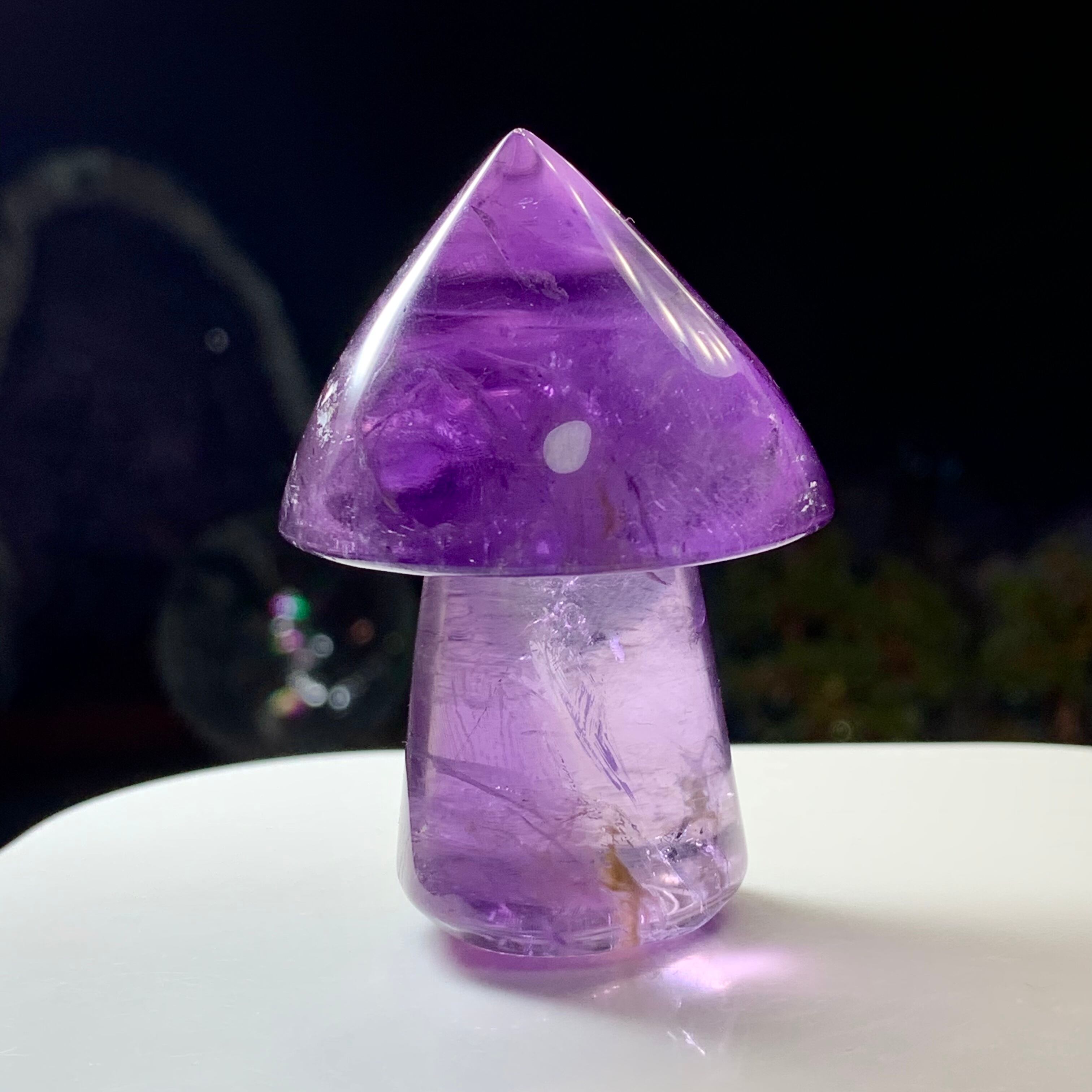 1.透明☆アメジストきのこ・インテリア | TREASUREWORLD〜Fluorite〜