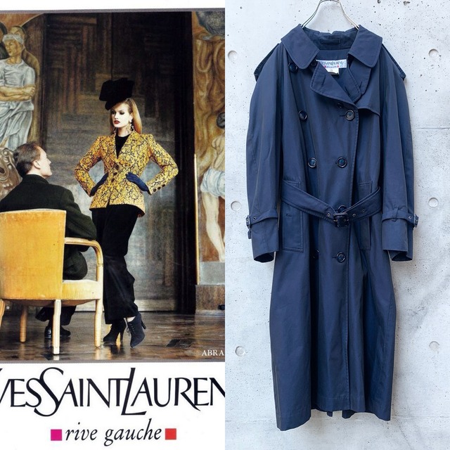 YVES SANT LAURENT "RIVE GAUCHE TRENCH COAT"