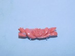 薔薇珊瑚帯留 rose coral obi sash clip(No6)