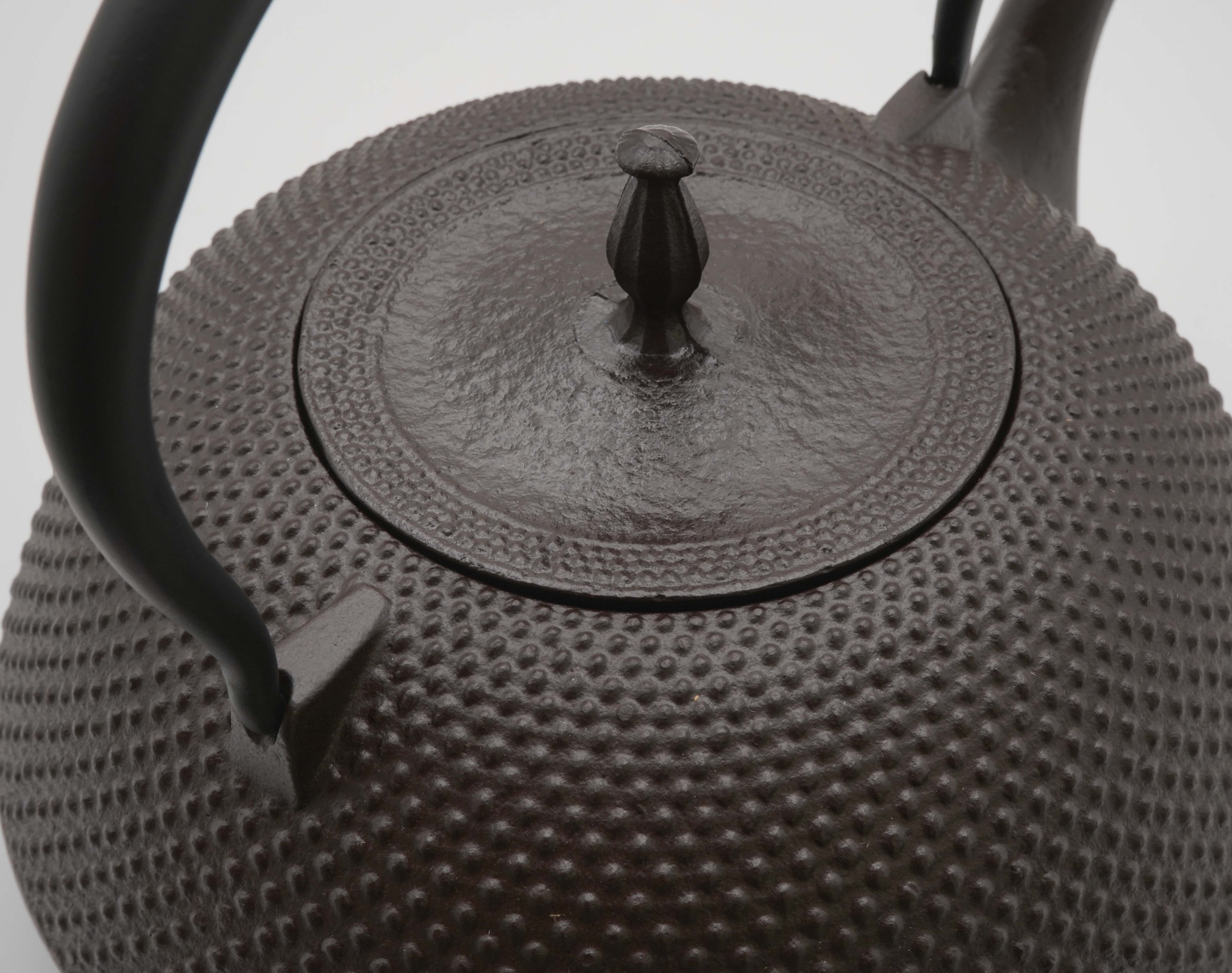 鉄瓶 平形アラレ（ひねりづる）茶 IH対応 | 砺波商店