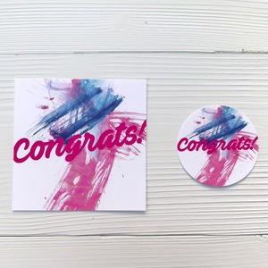 メッセージカード Congrats! 6枚セット