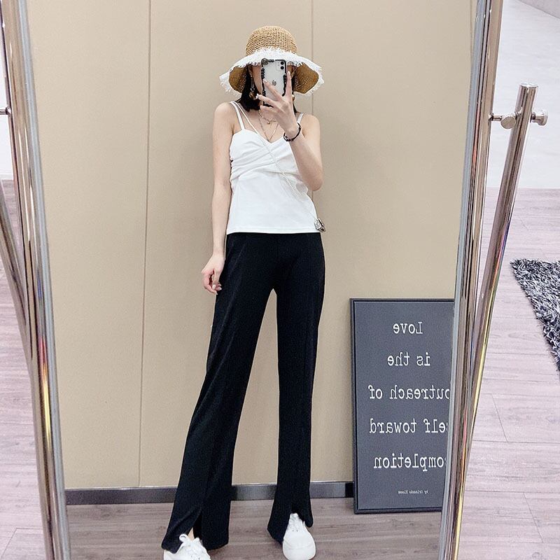 サマー薄手ストレッチウェスト エラスティック 伸縮 大きめサイズ 夏物 ミックスインファッション2135557892