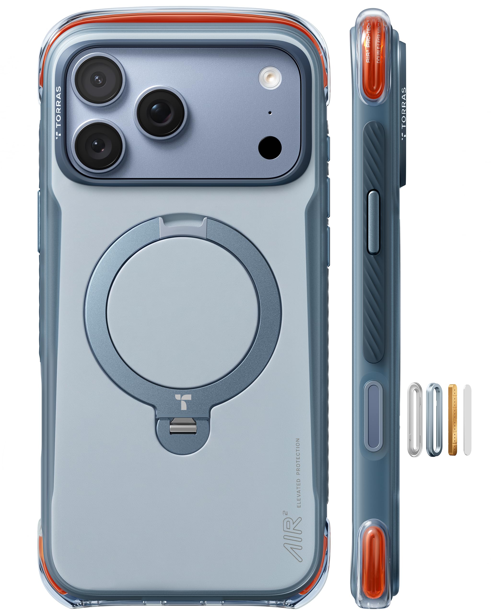 TORRAS iPhone 18 Pro Max 用 ケース「Ostand Q3 Air Pro」フラッグシップ強保護 エアバッグ MagSafe対応
