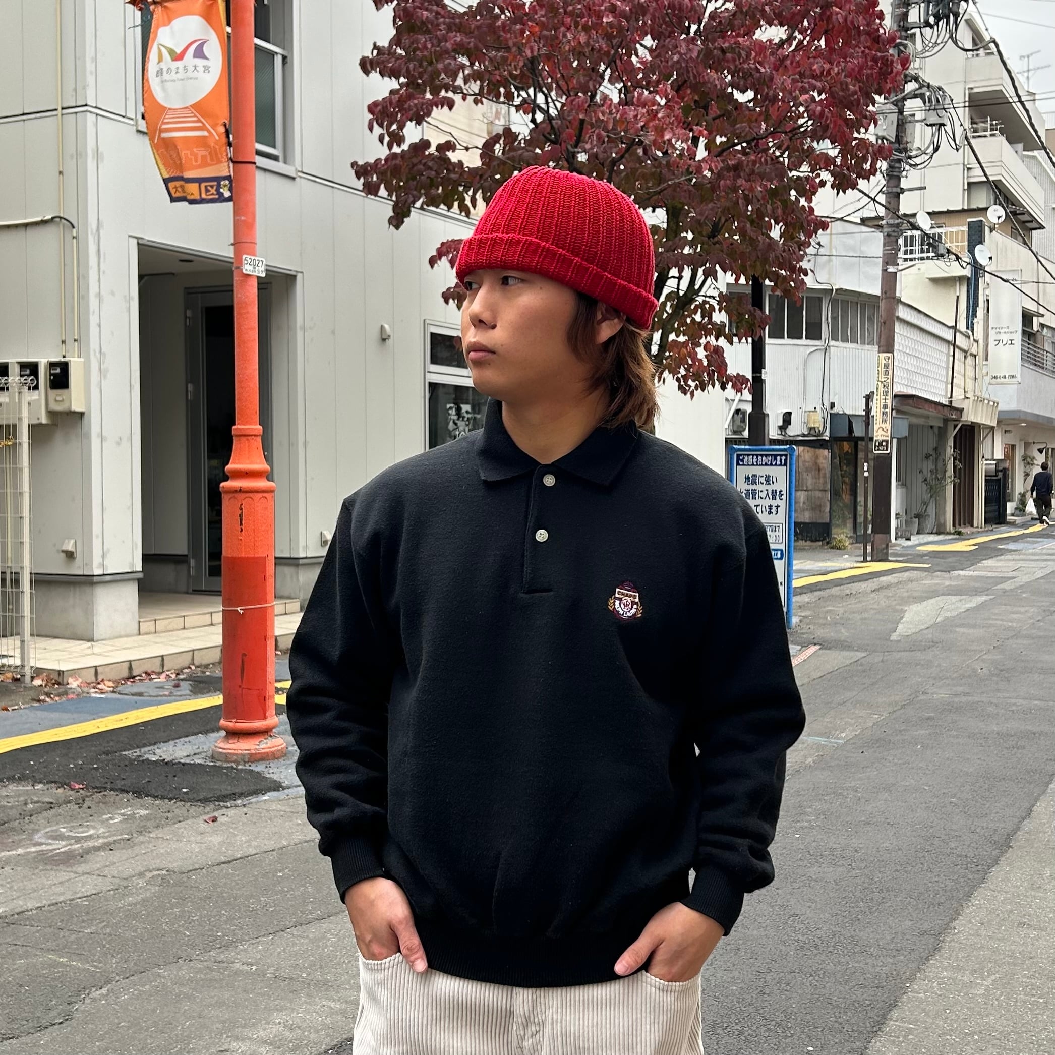 90's ラルフローレン 日本製 ポロシャツ　L クリックポスト185円も可】Near-Deadstock 90s PoloRalphlauren ポロ