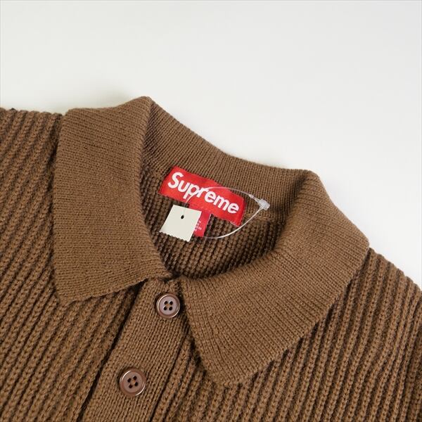 Size【L】 SUPREME シュプリーム 23AW Small Box Polo Sweater Dark Brown ニット 茶  【新古品・未使用品】 20780849