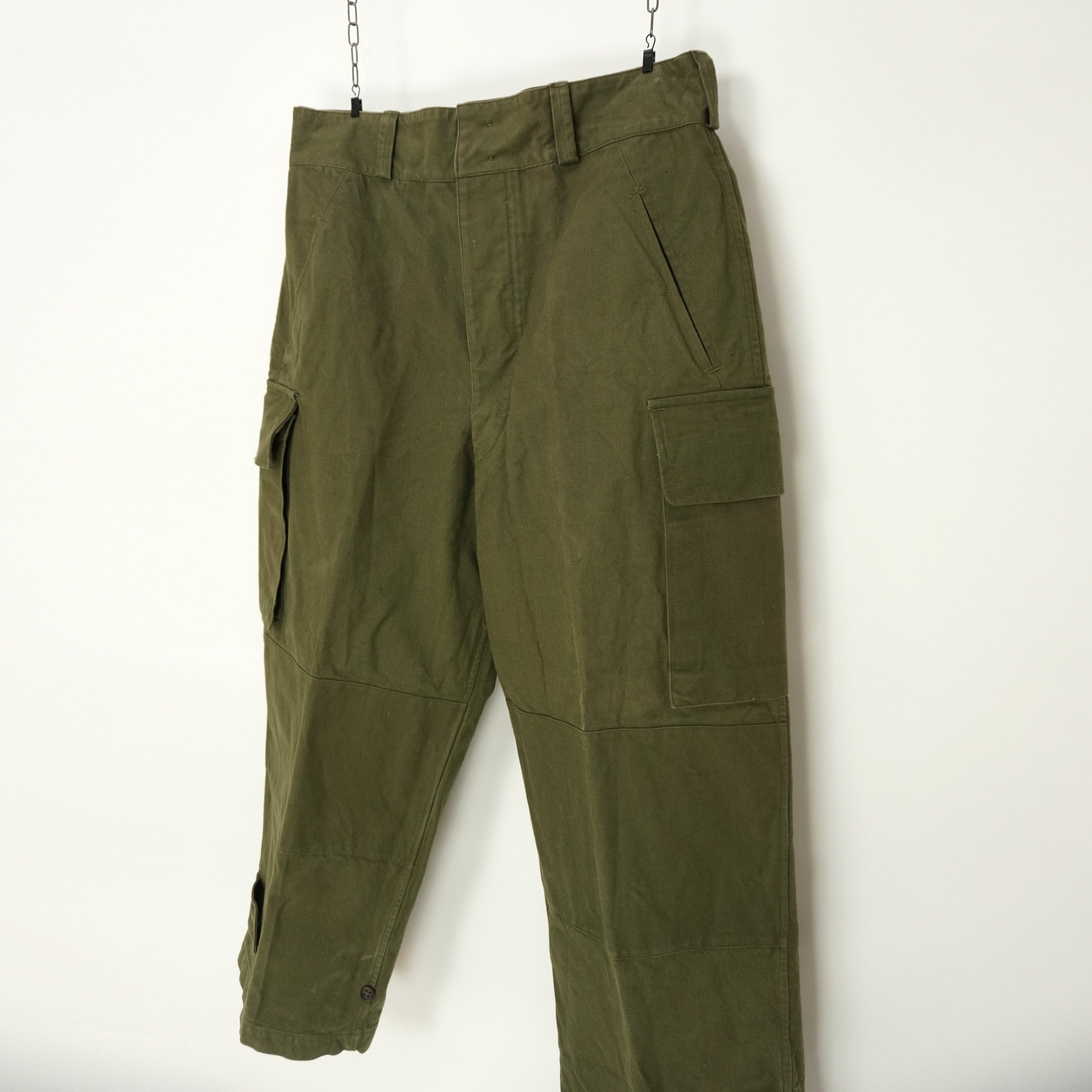 MADE IN FRANCE】【DEADSTOCK】フランス軍 M47パンツ 前期 比翼