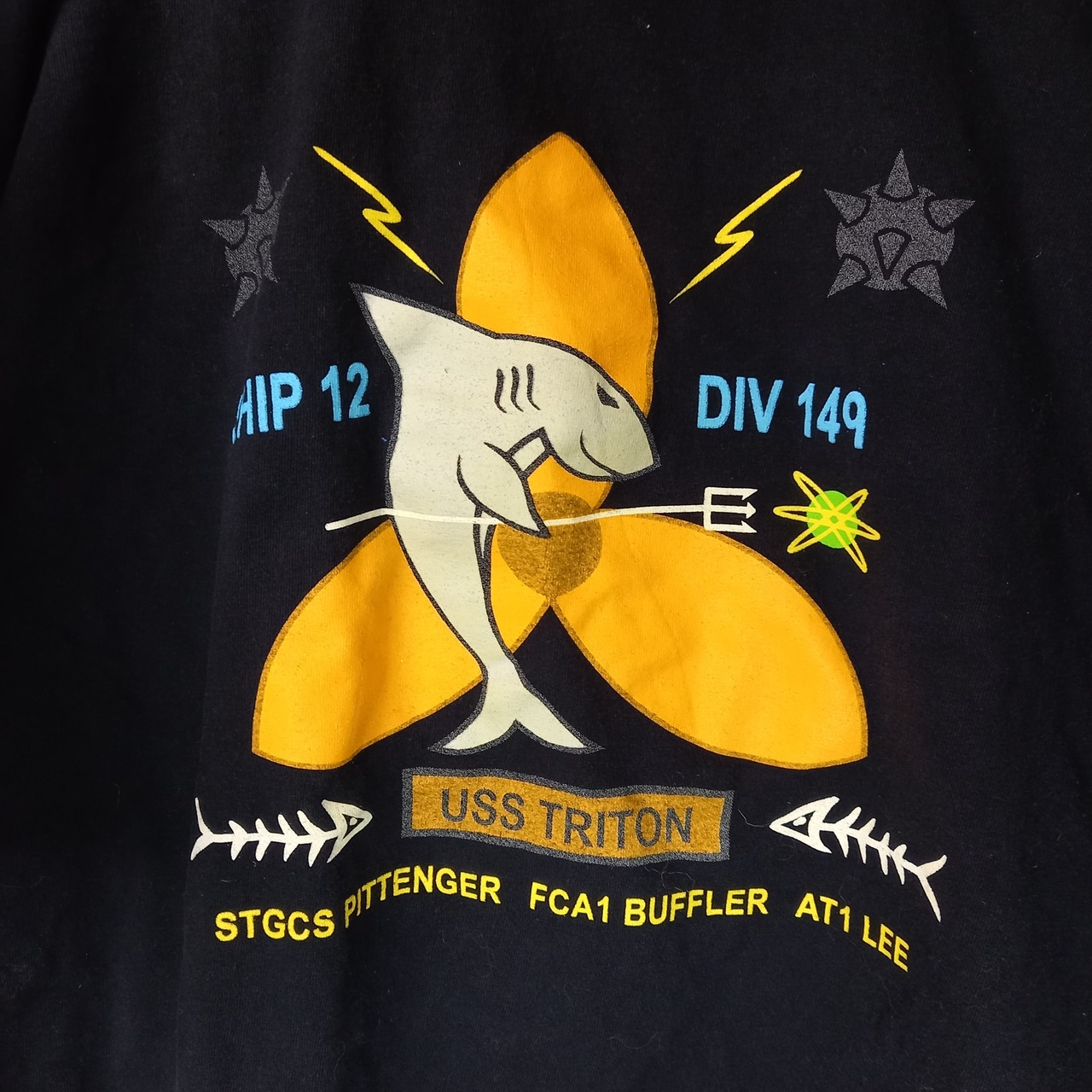 ギルダン　半袖　プリントTシャツ　NAVY　オーバーサイズ　ブラック　XL