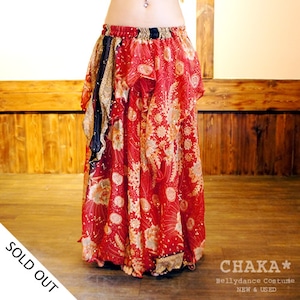 Ethnic skirt／Red