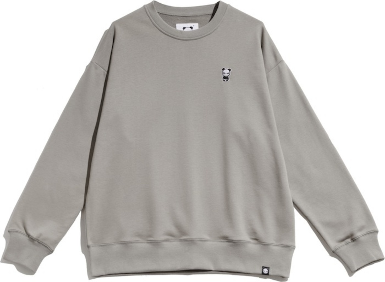 【HIPANDA ハイパンダ】男女兼用 クルーネック スウェット トレーナー UNISEX CREW NECK SWEAT SHIRT / WHITE・BLACK・KHAKI・DARK GREEN・GREEN