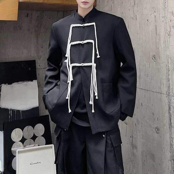 ロープディテールスタンドカラージャケット 1color MTO0347