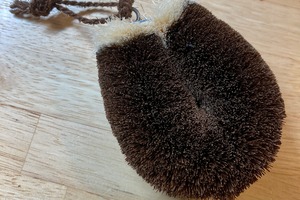 ねこのこたわし（ホタル）/棕櫚の引っ掛け紐