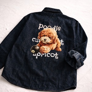 poodle×8ball　デニムシャツ