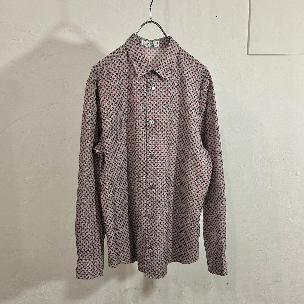 HERMES Total Pattern Cotton Shirt FRANCE製