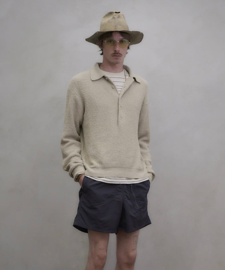 UNUSED / US2551 HONEY COMB POLO KNIT(BEIGE) | AfterSchool