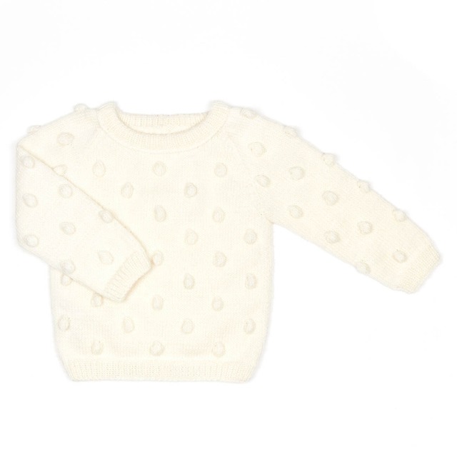 【即納】Sweater 'Popcorn' Kids - Cream (1-2y/2-4y)