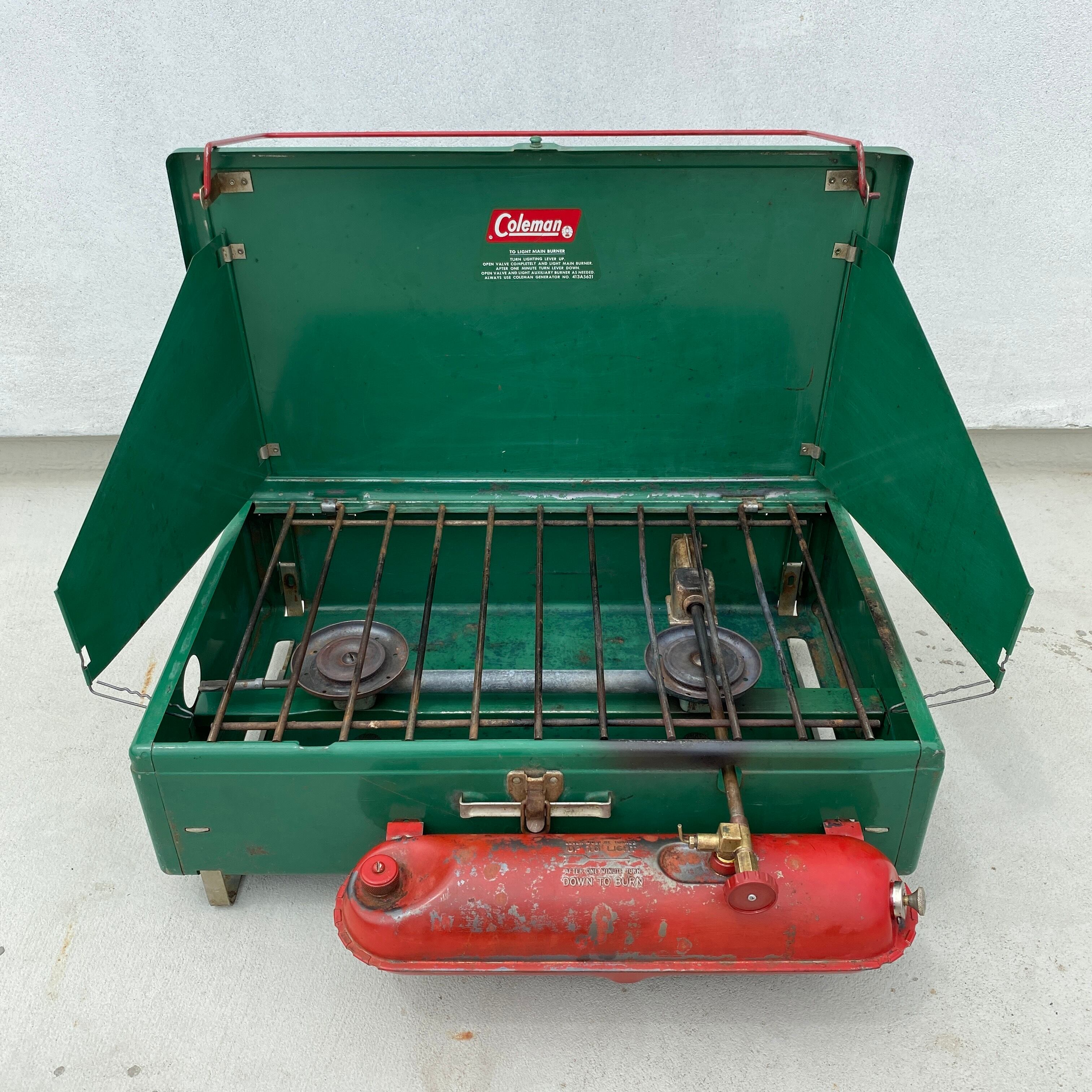 #44【1962年-64年製造】コールマン ビンテージ ツーバーナー ストーブ 413F ※フルレストア済み
