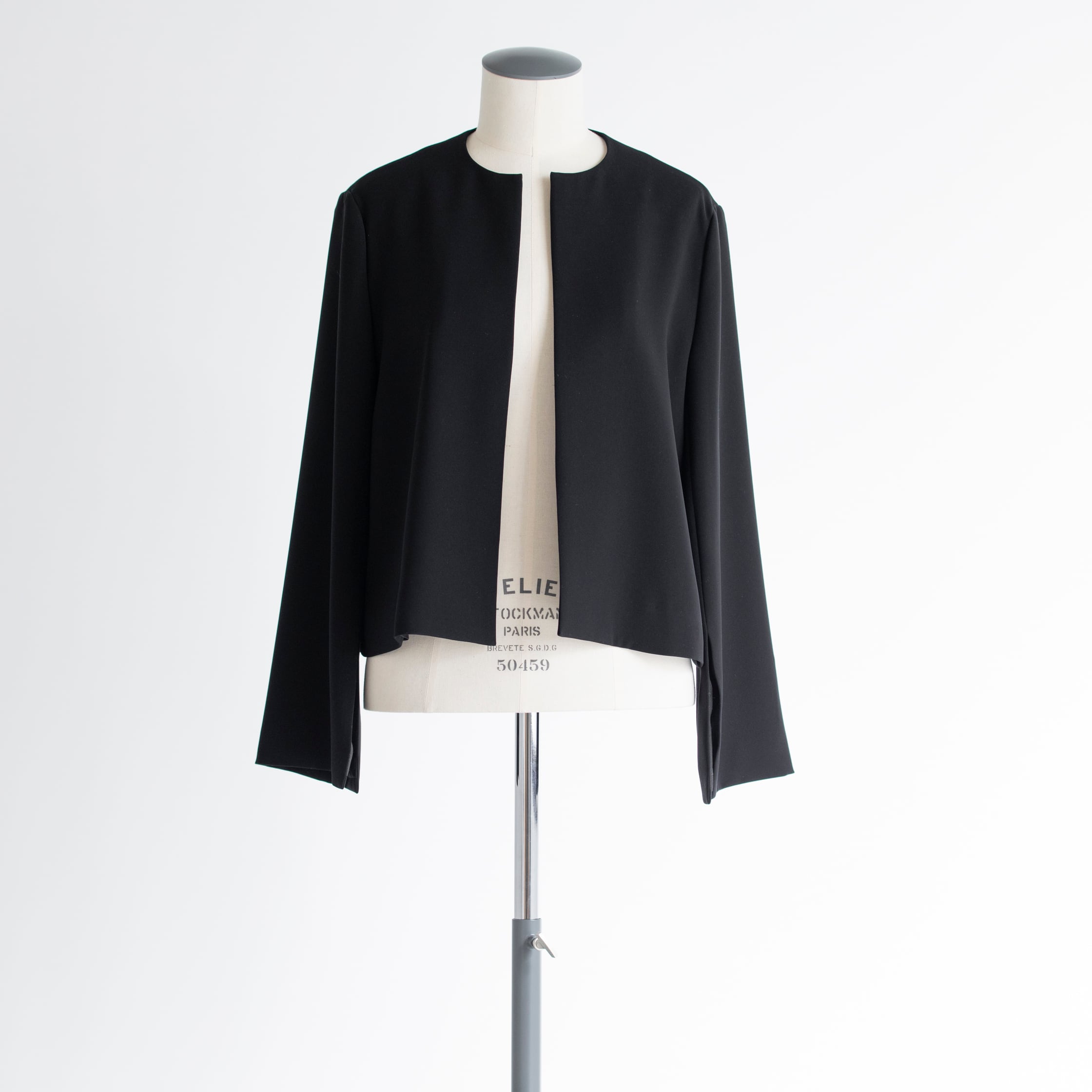 NO COLLAR SLIT SLEEVE JACKET 21BF02