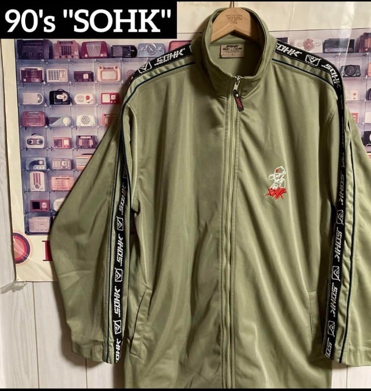 90s SOHK両面刺繍口ゴジャージ/サイドテープライントラック 90s SOHK両面刺繍口ゴジャージ/サイドテープライントラック