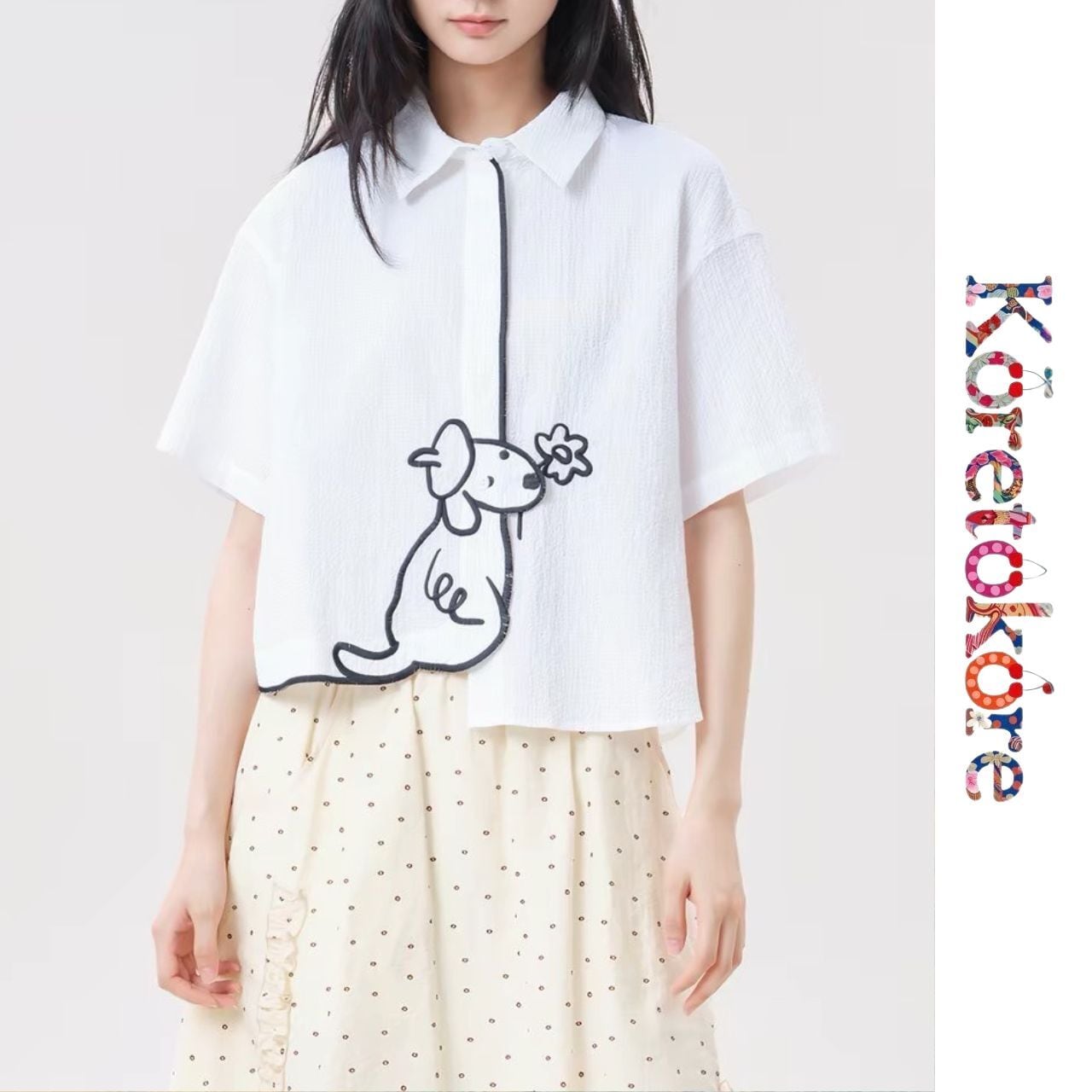 Dog Flower Shirt A0319