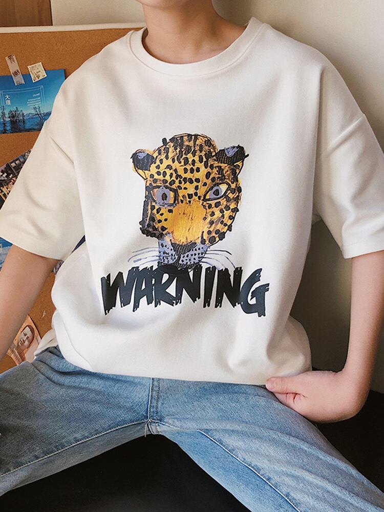 全3色 Tシャツ カットソー プリント カジュアル シンプル