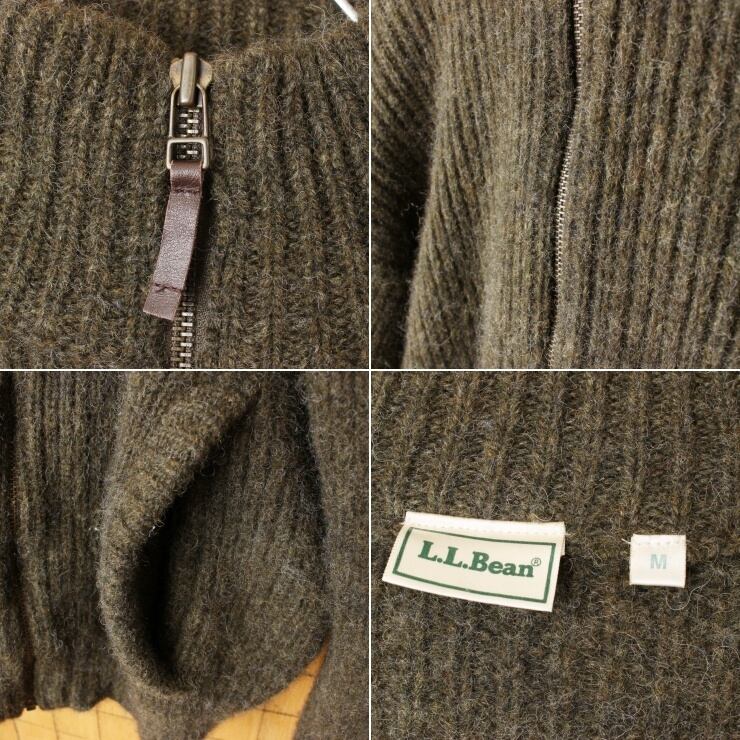 LLBean エルエルビーン ドライバーズ ニット ジップアップ ウール ...