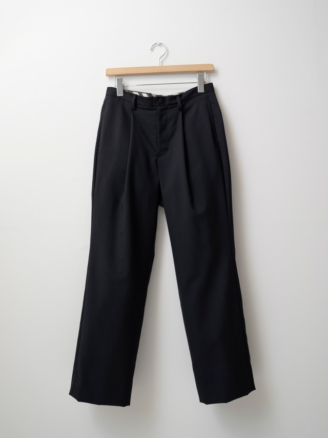 yoshiokubo　SUMMER WOOL SLACKS　NAVY　YKS24401