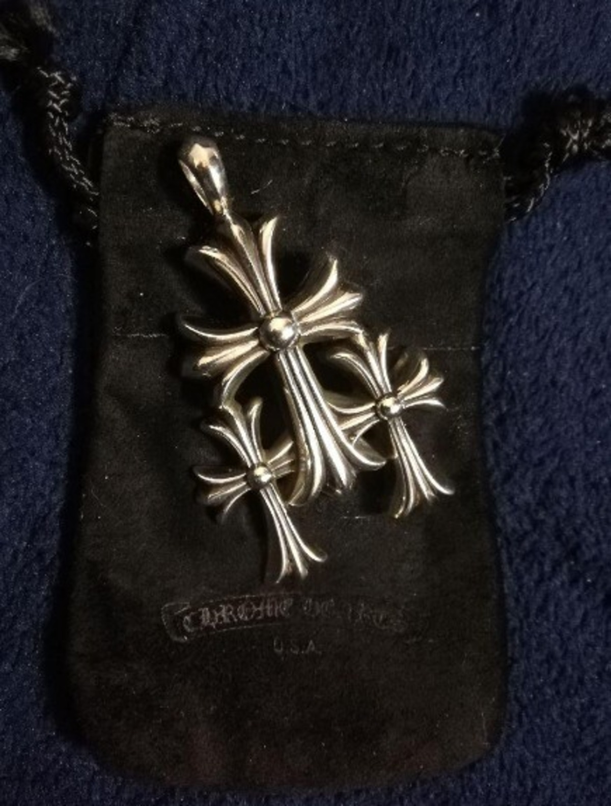 CHROME HEARTS クロムハーツ トリプルクロス ペンダント スモール 3CH 