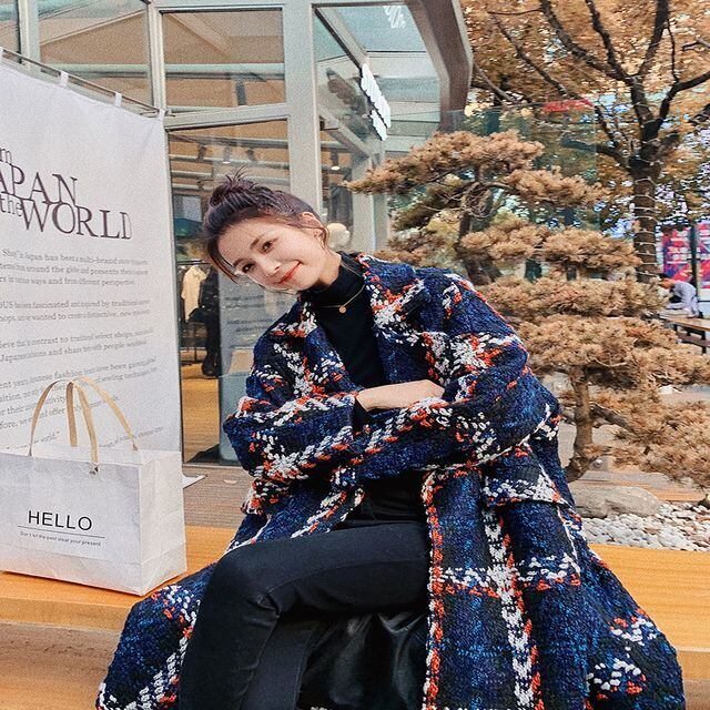 【予約販売】コート レディース アウター ツイードミディ丈 チェック柄 大人可愛い おしゃれ かわいい 暖かい 秋冬 S/M/L・XL