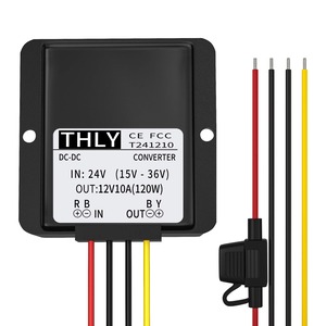 【人気】dcdc コンバーター 24V?12V 10A 120Wトランス 降圧ヒューズ防水付き、24v 12v 変換 防水 ゴルフカートLEDライトモータートラック車両ボートソーラーシステムなど（DC 15-40V入力を受け入れる）