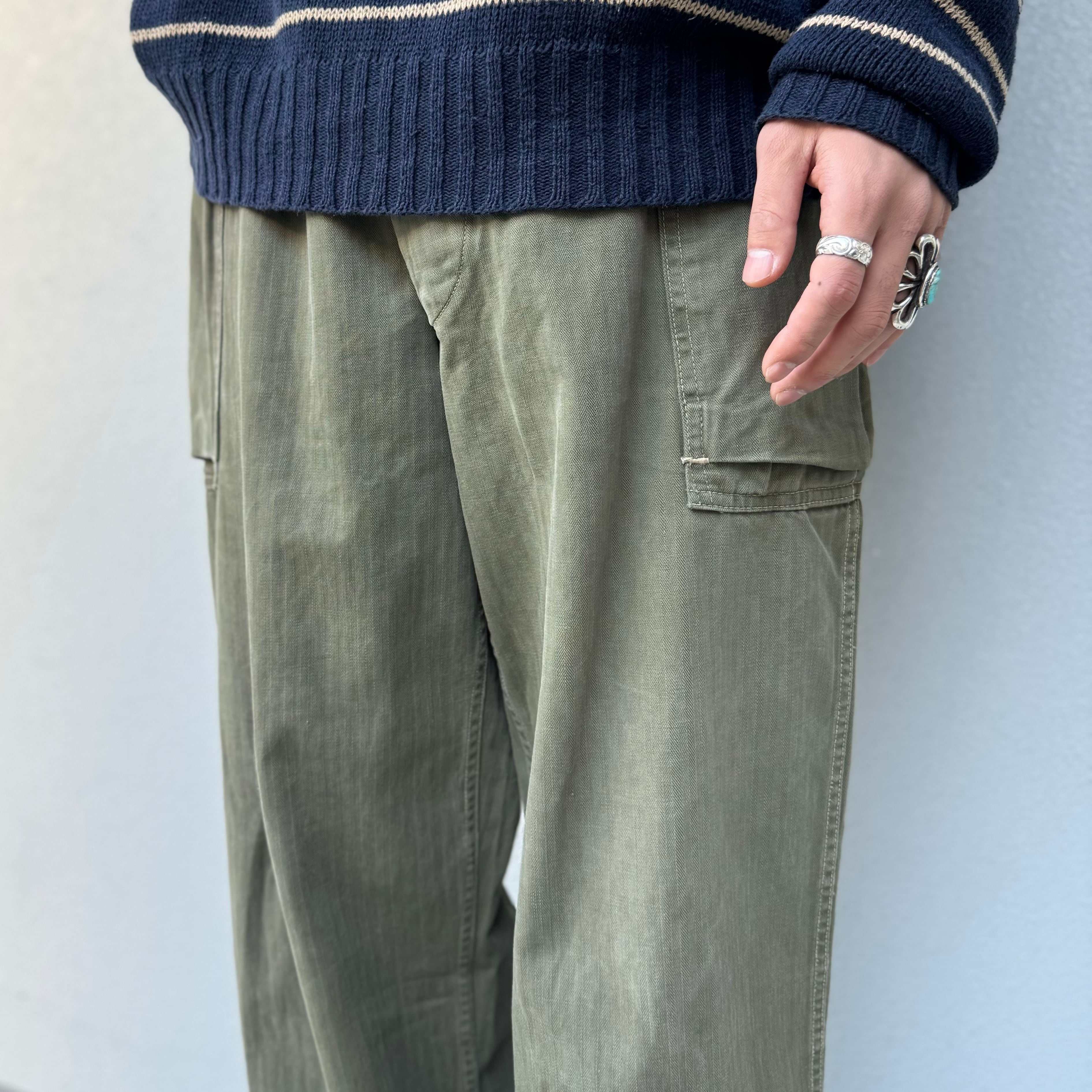 40's U.S.Army M-43 HBT Trousers “尿素ボタン” | spike osu