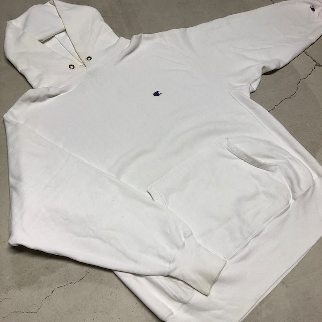 1990'S CHAMPION REVERSE WEAVE WHITE SOLID 目付き SWEAT SHIRT