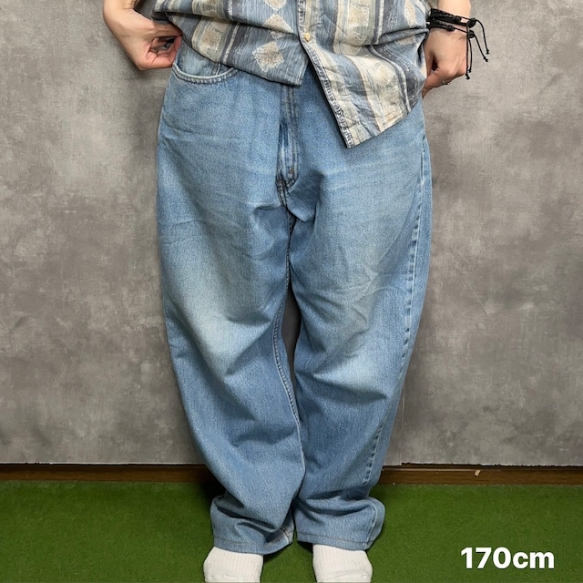 【W38×L30#裾上げ済み】Levi's 550   デニムパンツ  革パッチ