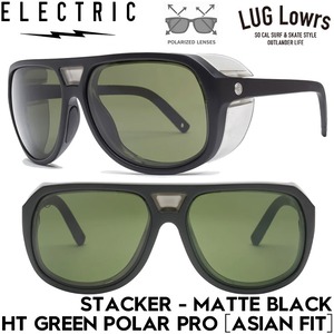 ELECTRIC エレクトリック STACKER - MATTE BLACK / HT GREEN POLAR PRO サングラス マットブラック グリーンポラロイズド PRO 偏光レンズ メンズ レディース ST4 日本代理店正規品