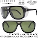 ELECTRIC エレクトリック STACKER - MATTE BLACK / HT GREEN POLAR PRO サングラス マットブラック グリーンポラロイズド PRO 偏光レンズ メンズ レディース ST4 日本代理店正規品