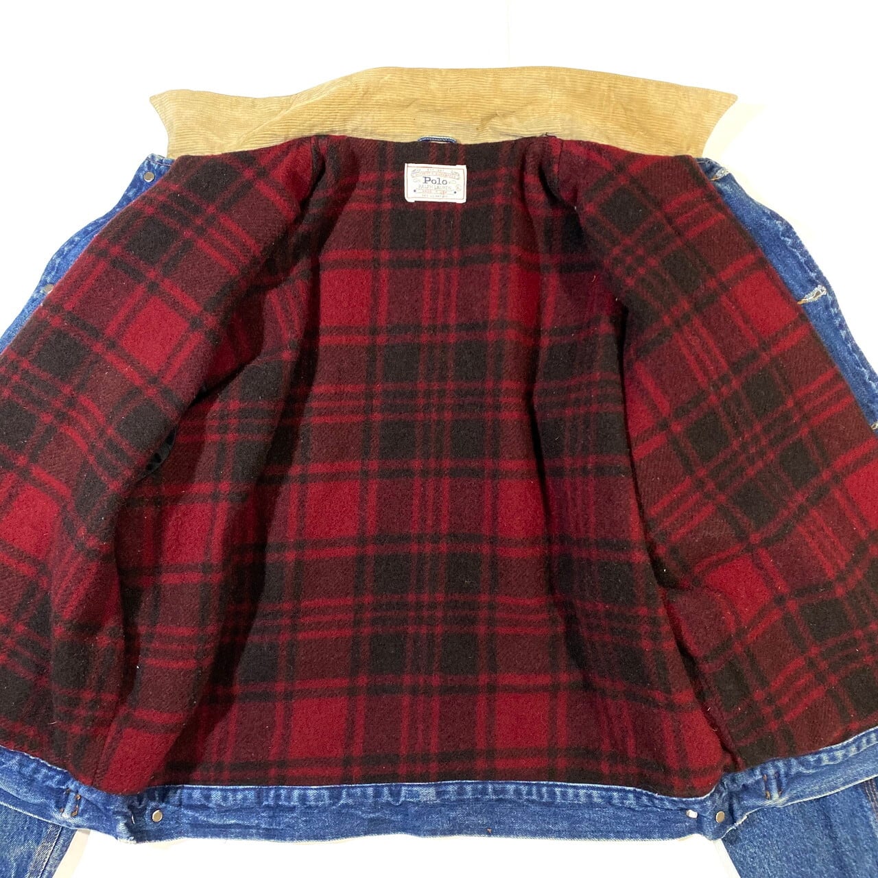 80年代 80s USA製 白タグ Ralph Lauren ラルフローレン ブランケット