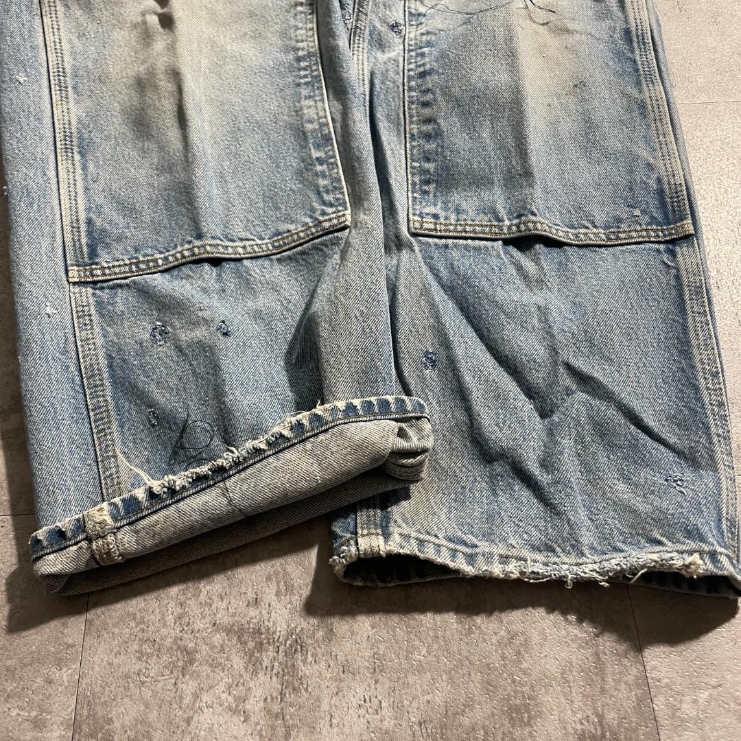 襤褸メキシコ製 デニム ダブルニー Carhartt B73 DST 38×30 | ib2