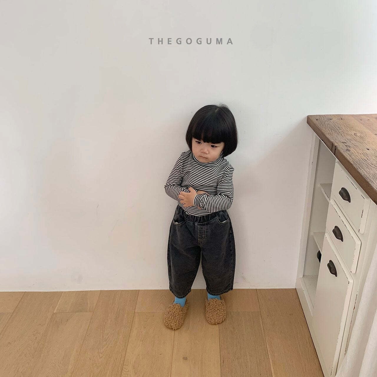 【取寄】THE GOGUMA バレル裏起毛デニムパンツ|冬服|韓国子供服